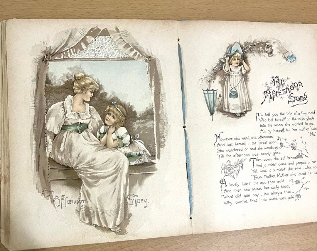 No316 希少 古書 洋書 絵本 児童書　アンティーク　ビクトリア　詩集　童謡