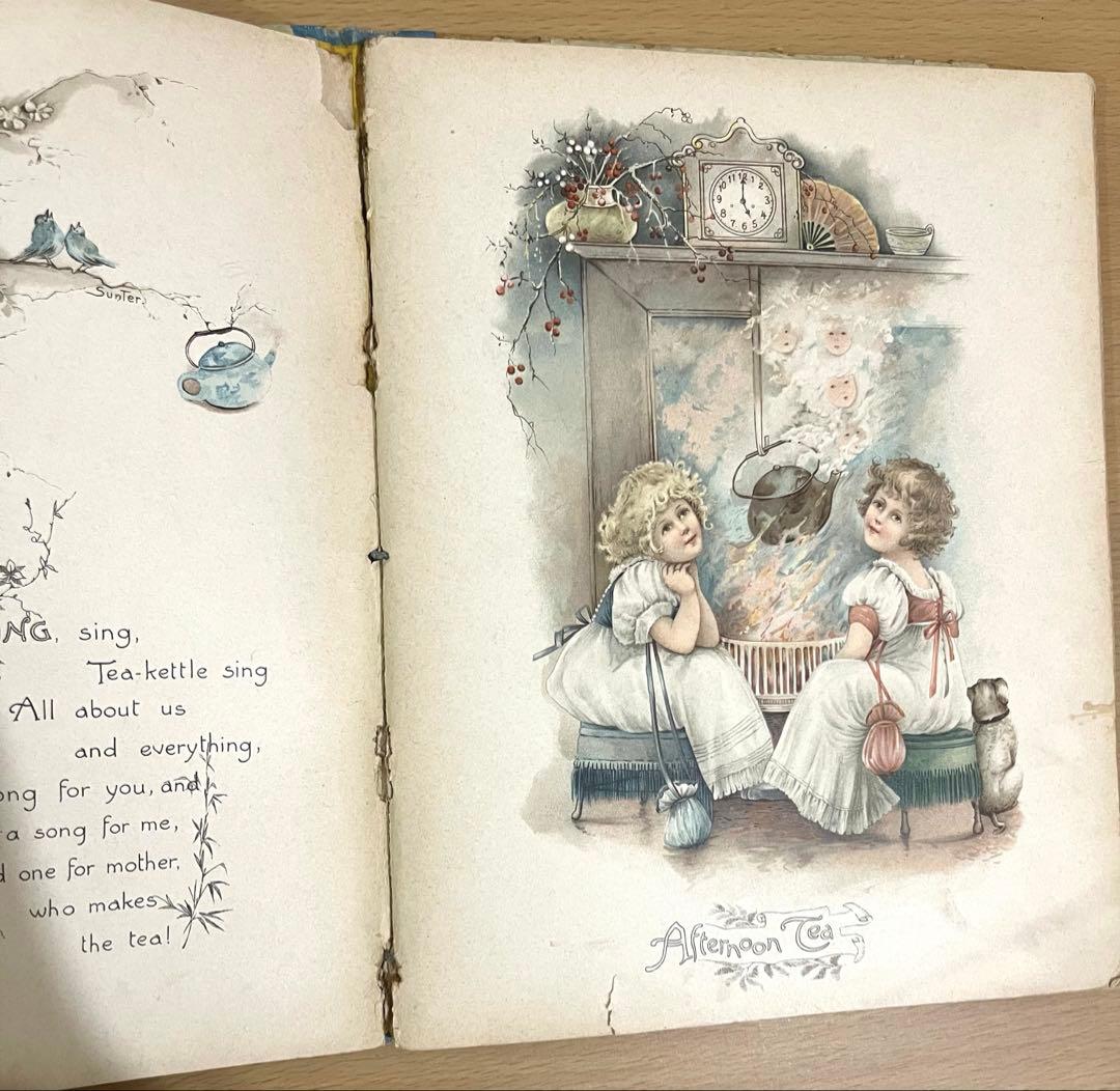 No316 希少 古書 洋書 絵本 児童書　アンティーク　ビクトリア　詩集　童謡