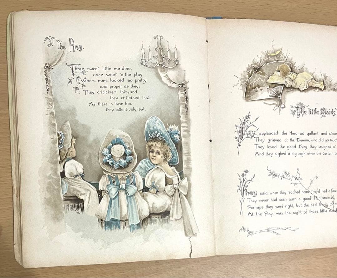 No316 希少 古書 洋書 絵本 児童書　アンティーク　ビクトリア　詩集　童謡