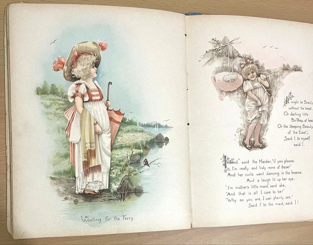 No316 希少 古書 洋書 絵本 児童書　アンティーク　ビクトリア　詩集　童謡