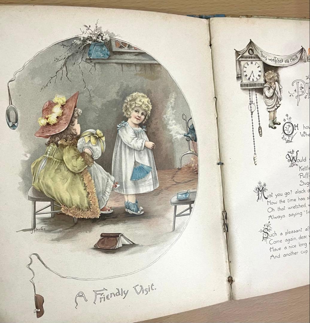 No316 希少 古書 洋書 絵本 児童書　アンティーク　ビクトリア　詩集　童謡