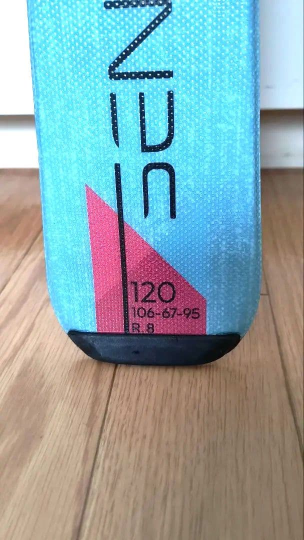 (もん) ノルディカジュニア用スキー120㌢ ストック85㌢付