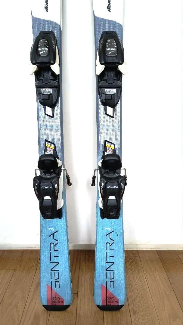 (もん) ノルディカジュニア用スキー120㌢ ストック85㌢付