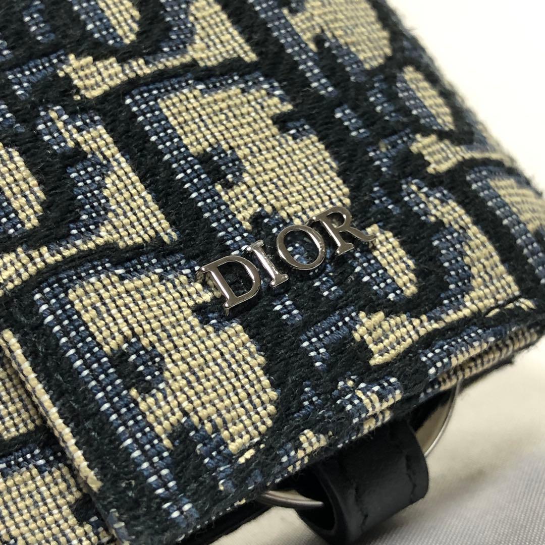 ほぼ未使用　ディオール　キーケース　オブリーク　トロッター　ロゴ金具　箱付⭕️