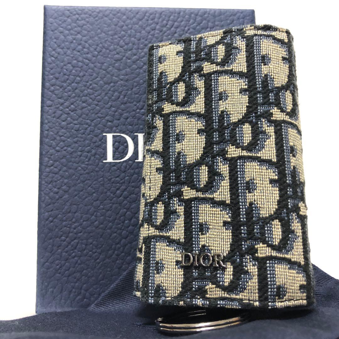 ほぼ未使用　ディオール　キーケース　オブリーク　トロッター　ロゴ金具　箱付⭕️