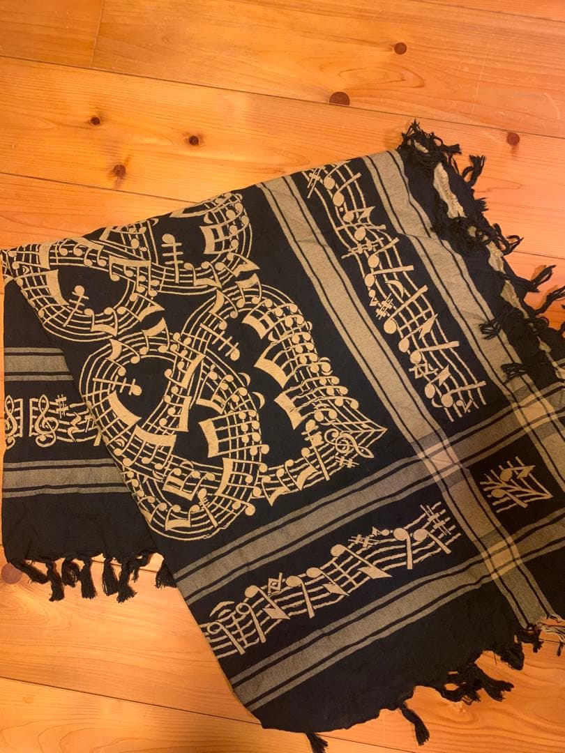 ナンバーナイン　音符　ストール　07SS ベージュ　プレートあり