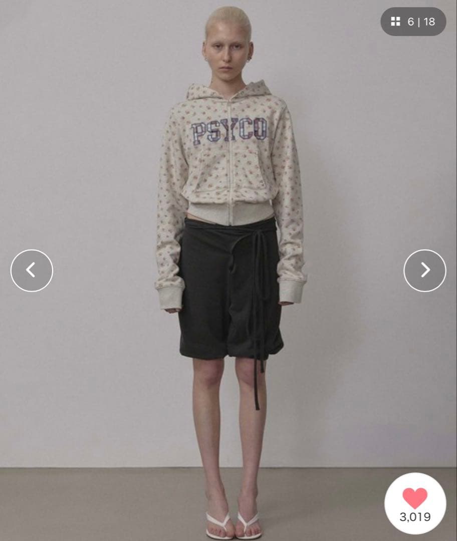 SCULPTOR Cottage Zip-Up Hoodie Flower 花柄