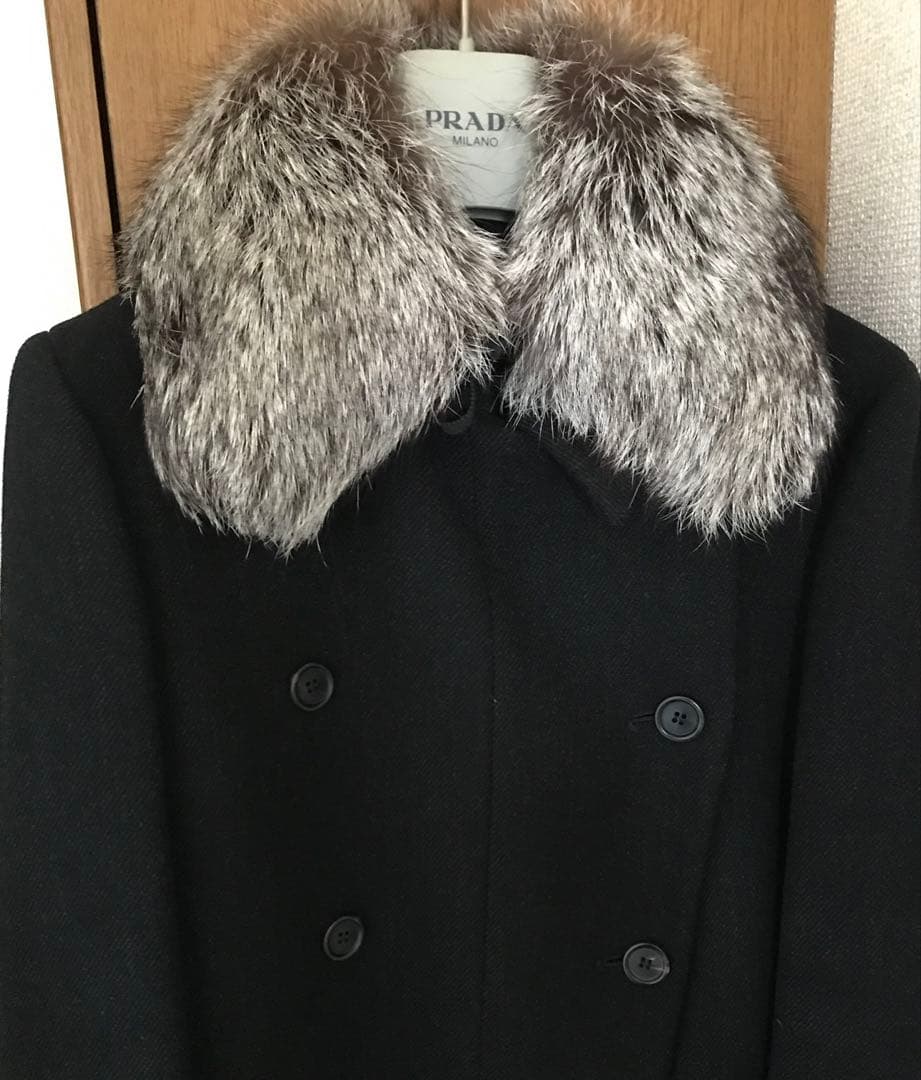 【PRADA】プラダ 付け襟 ショール フォックスファー マフラー 未使用