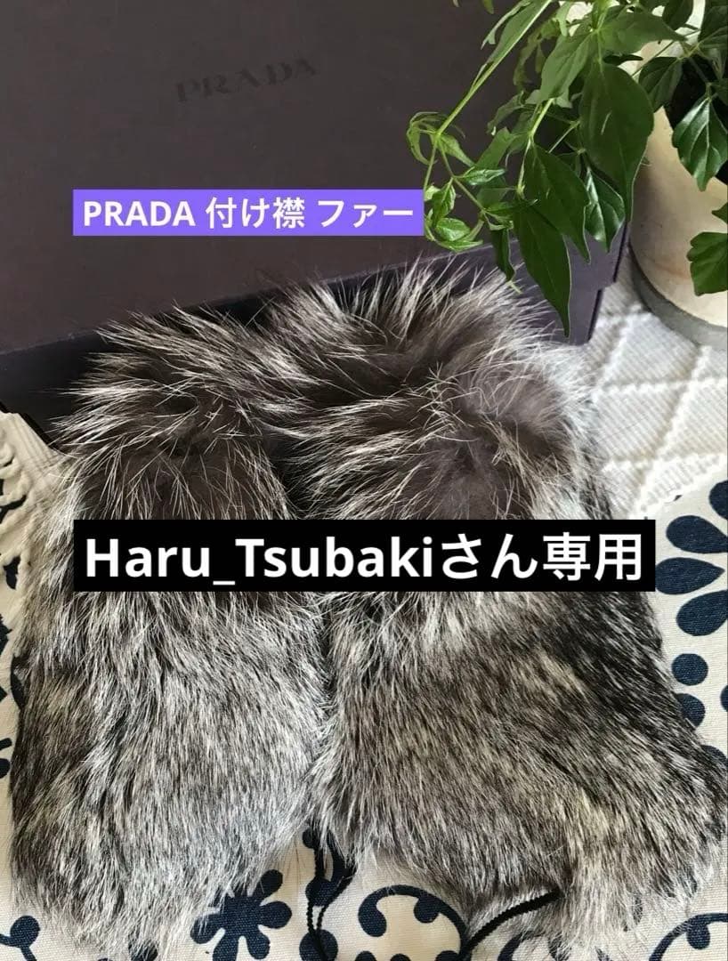 【PRADA】プラダ 付け襟 ショール フォックスファー マフラー 未使用