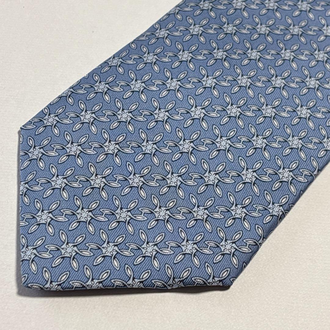 エルメス ネクタイ シルク スノーフレーク 雪 クリスタル 結晶 未使用