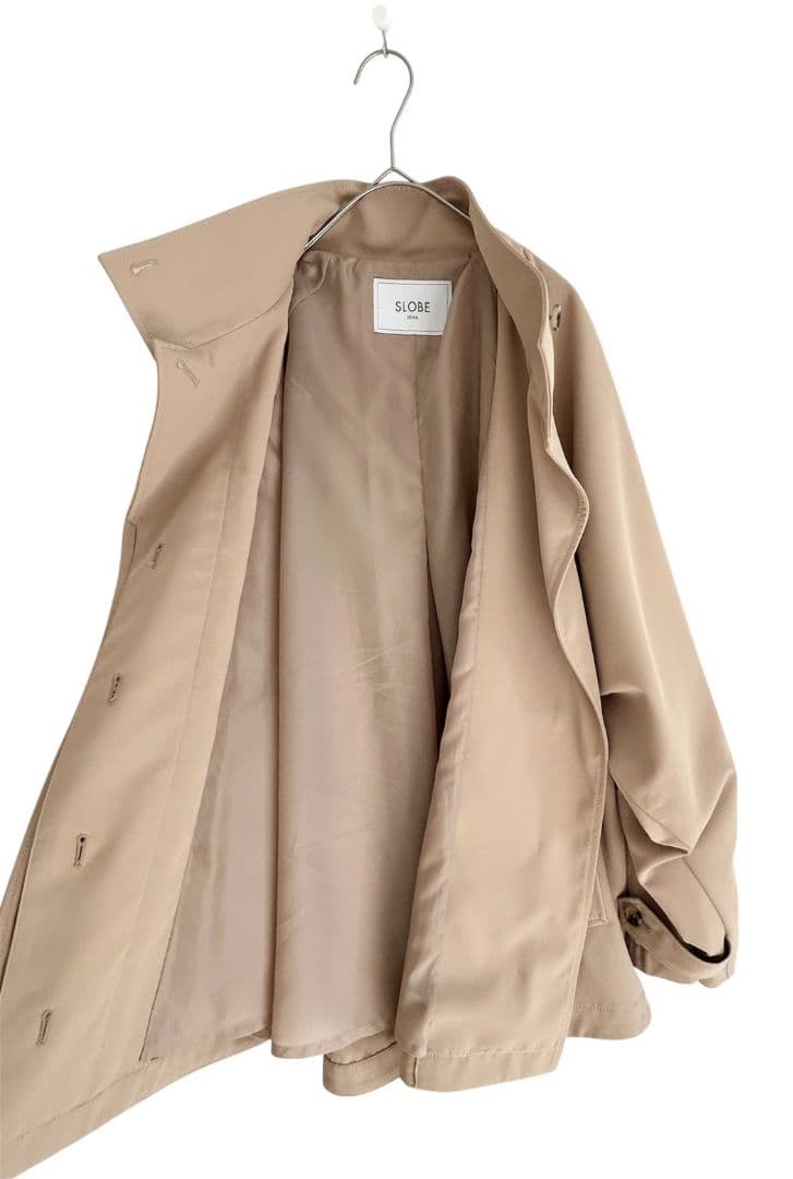 SLOBE IENA テントラインショートコート　ベージュ　美品　2024SS