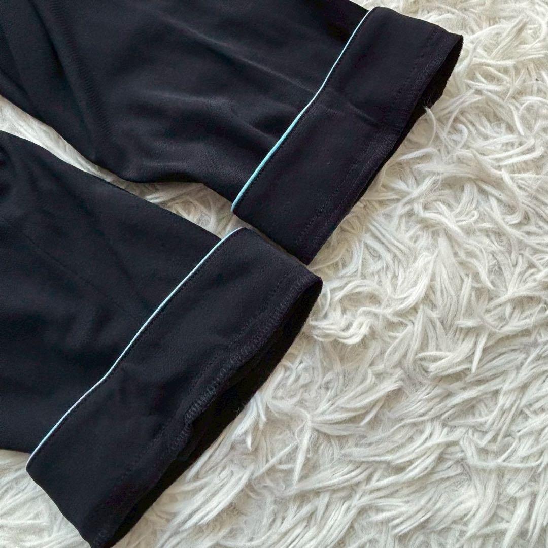 レオナール カンカン素材 美品 ジップカーディガン LL 黒