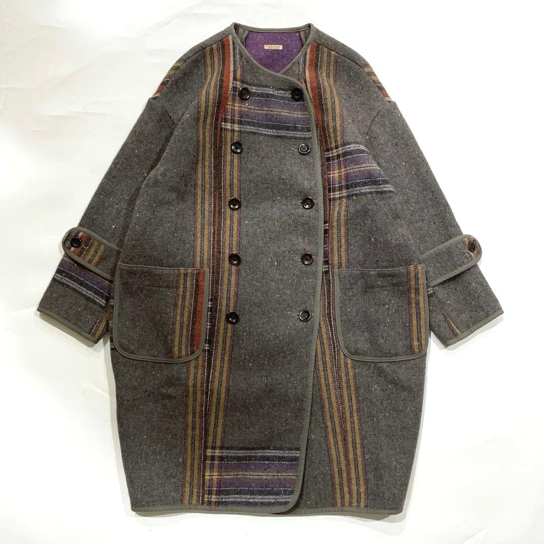 KAPITAL（キャピタル）| ウール二重織BIGチェック 女の子パフコート