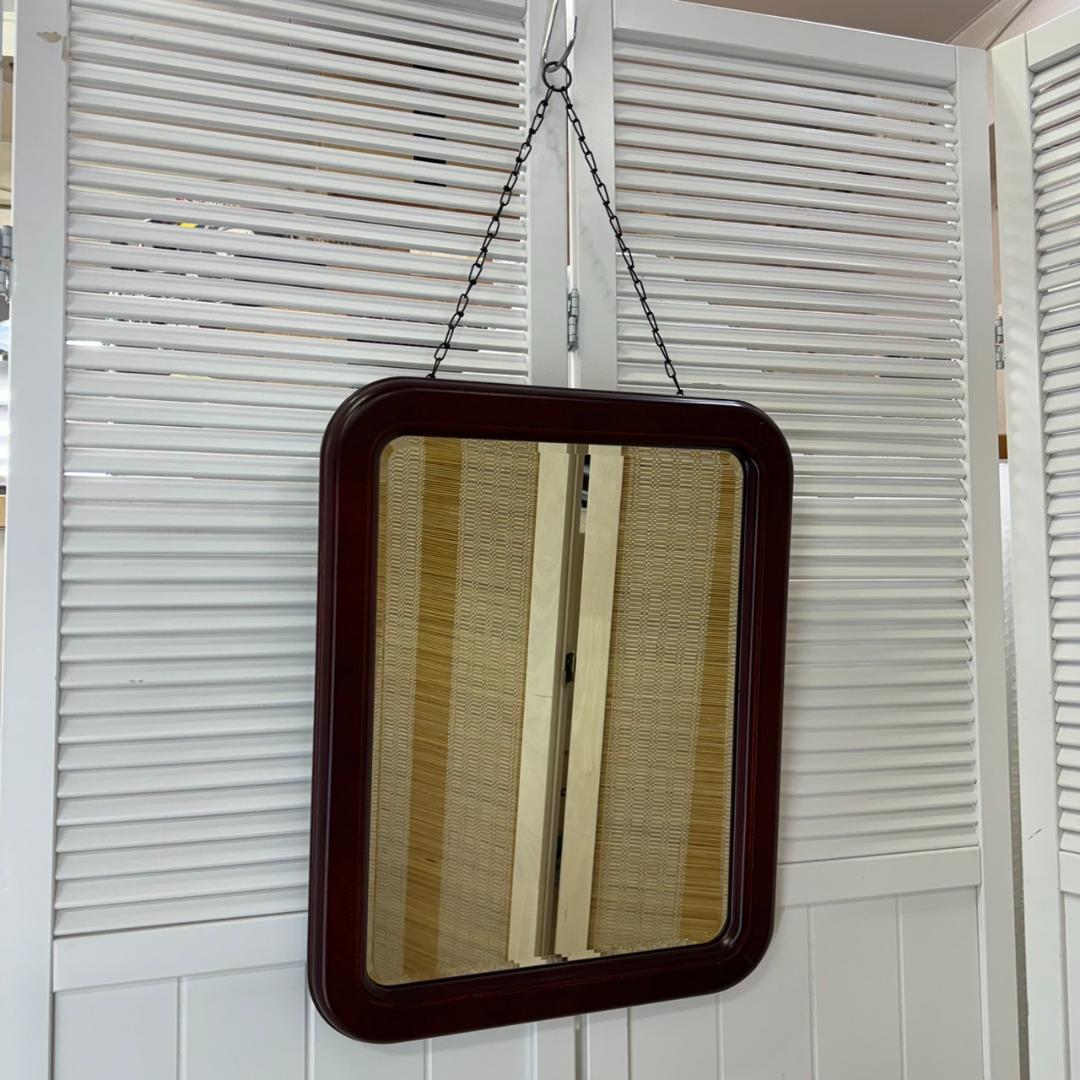 ★karimoku オールドカリモク ウォールミラーA9085 レトロ 壁掛け鏡