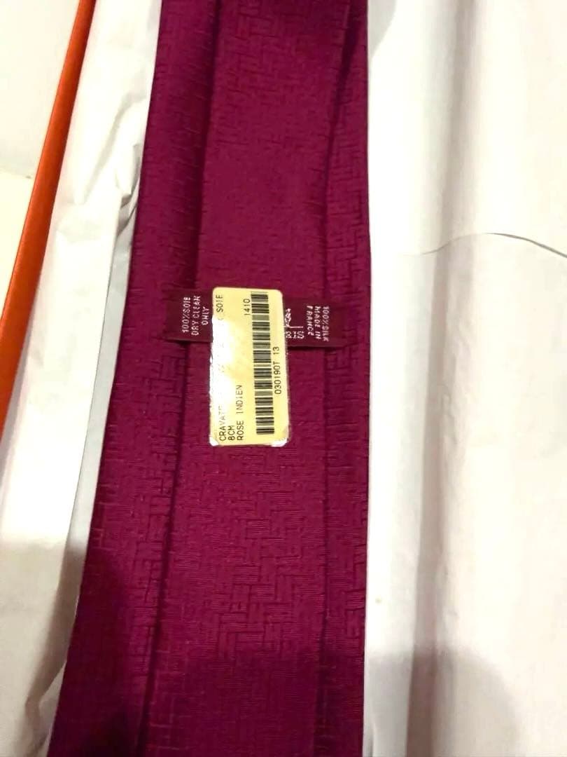 エルメス シルクネクタイ ローズインディアン