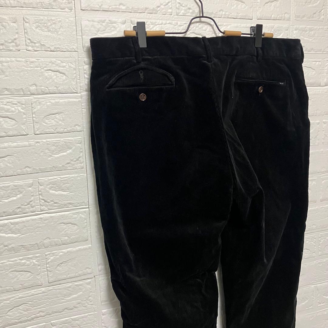 ●G23【US輸入】ラルフローレン コーデュロイパンツ ブラック系 【W38】
