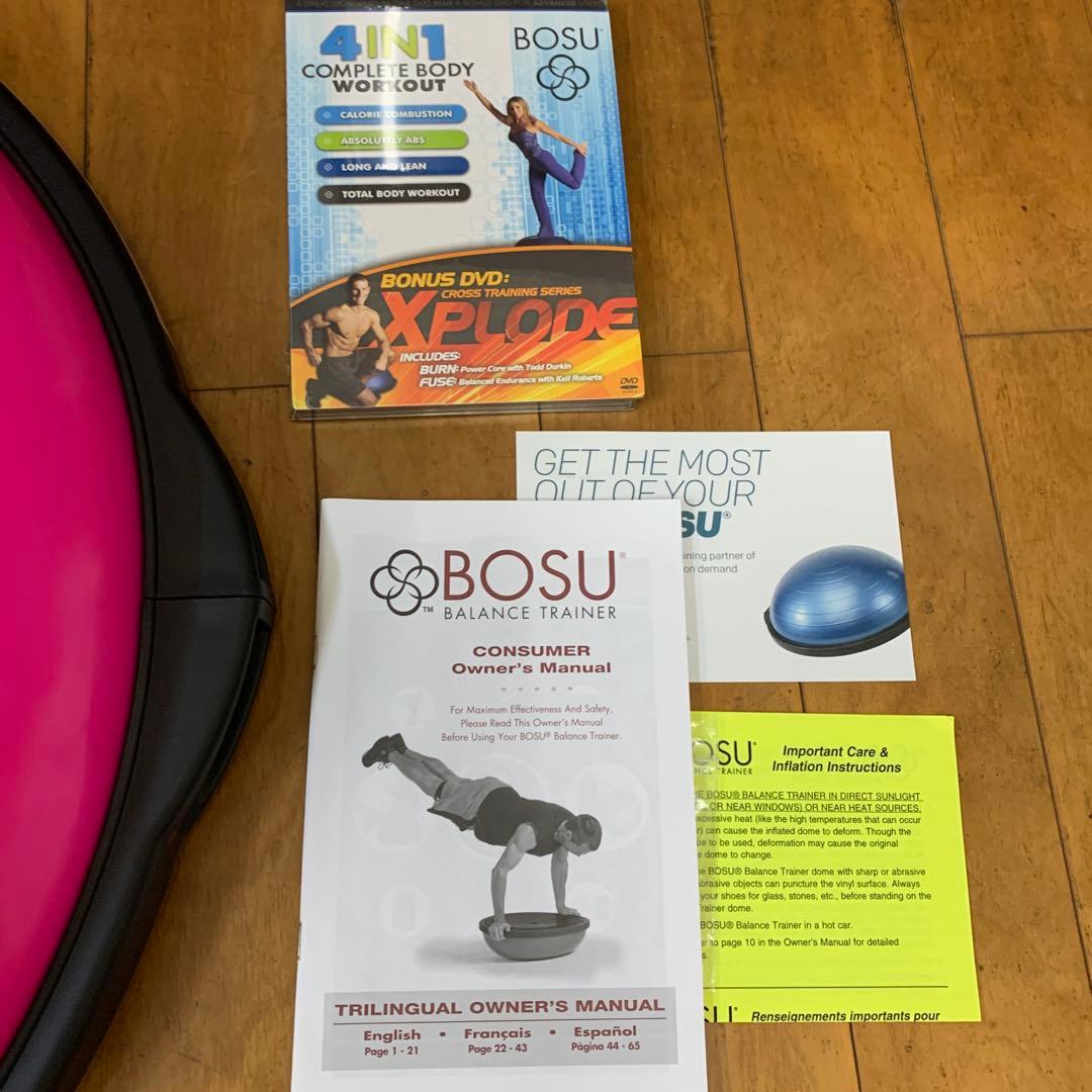 未使用 BOSU バランストレーナー ピンク バランスボール　ボス