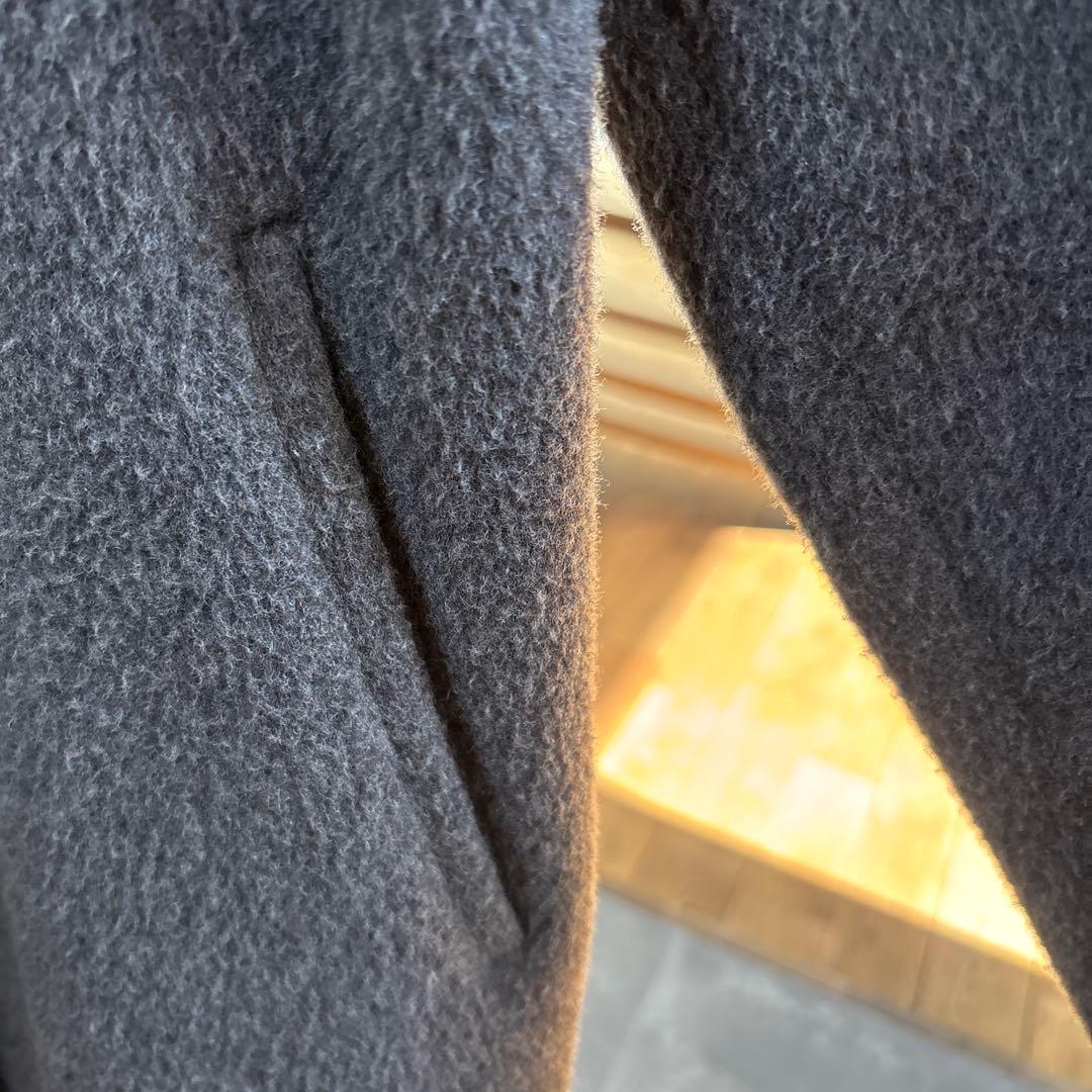 IÉNA ラムウールノーカラーコート　グレー　 38