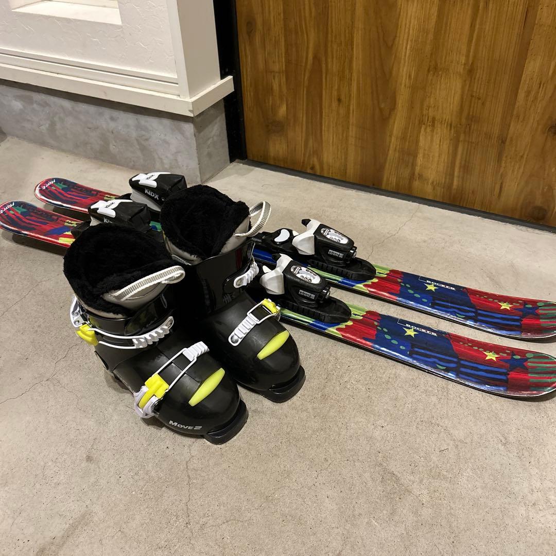 子供　スキーブーツ　スキー板90 95 ビンディングセット　18cmスキーセット