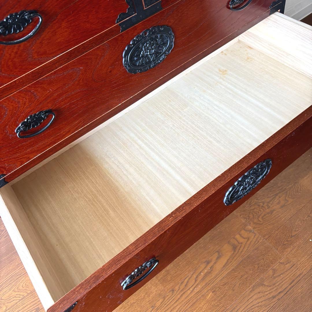 【希少】福島民芸 民芸家具　箪笥　和箪笥　整理タンス　アンティーク　けやき