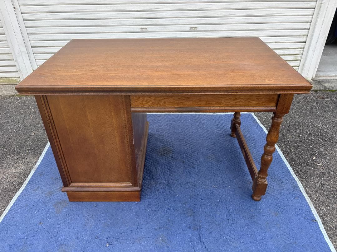 カリモク★デスク★片袖机★書斎机★アンティーク調★KARIMOKU