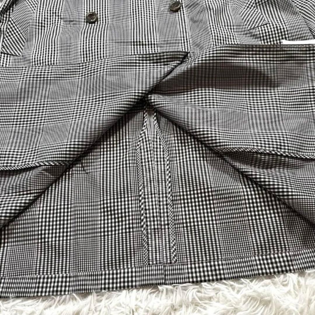 新品タグ付き✨アクアスキュータム　トレンチコート　ギンガムチェック　ダブル　撥水