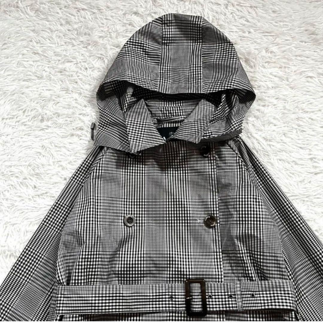 新品タグ付き✨アクアスキュータム　トレンチコート　ギンガムチェック　ダブル　撥水