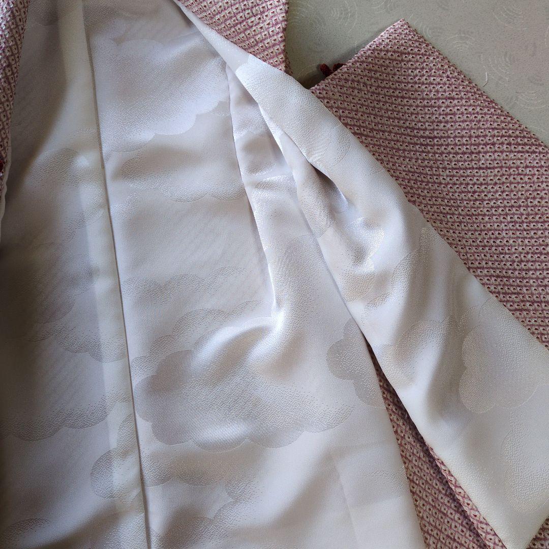 七五三正絹総絞りサーモンピンクの被布（中綿無し）