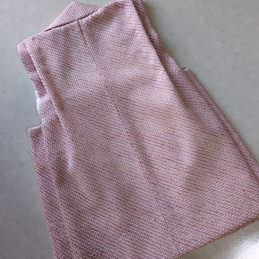 七五三正絹総絞りサーモンピンクの被布（中綿無し）