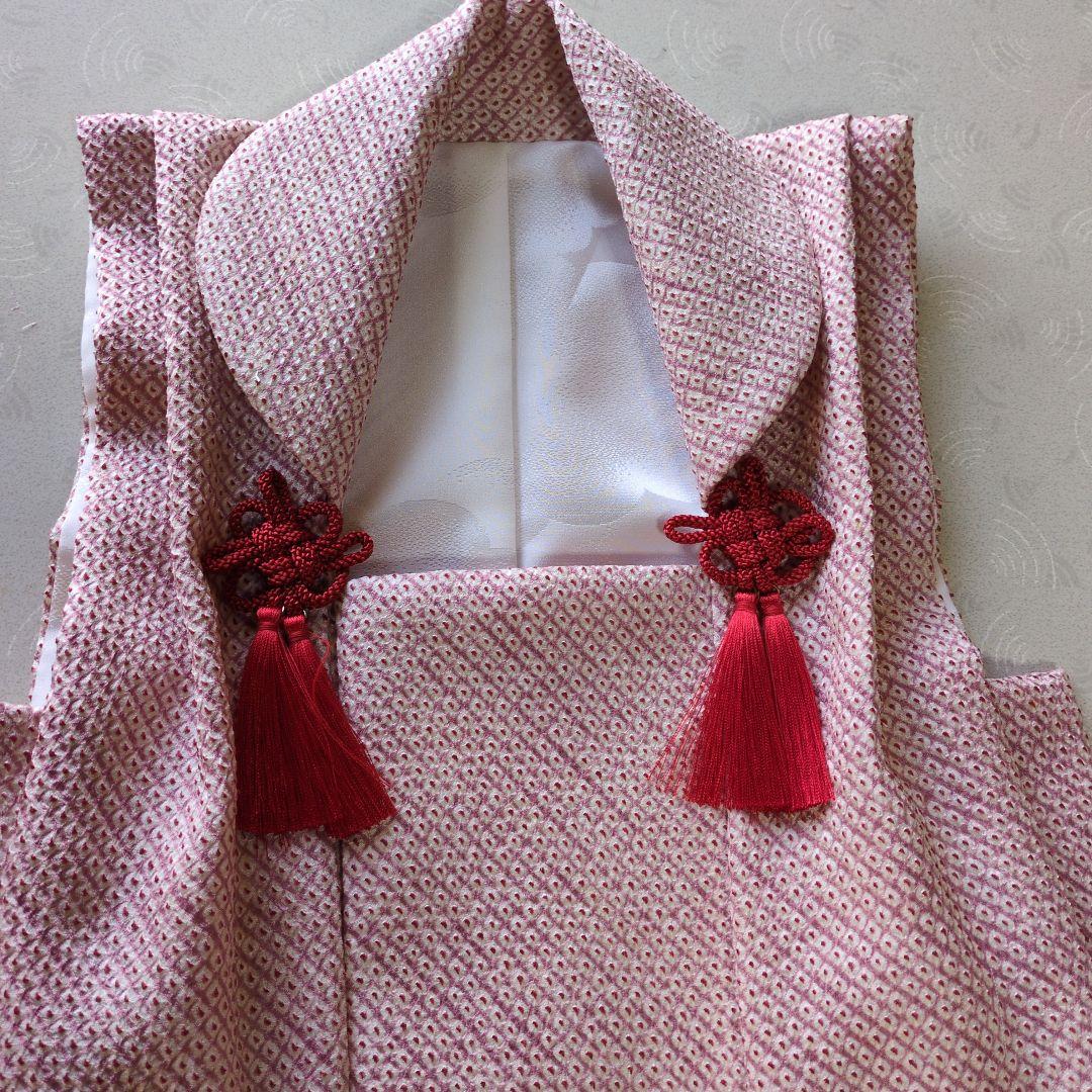 七五三正絹総絞りサーモンピンクの被布（中綿無し）