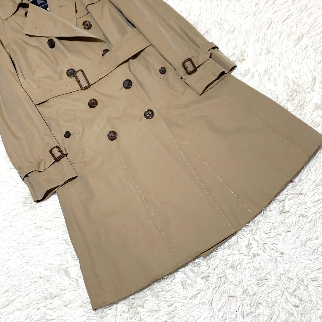 美品　バーバリーロンドン　トレンチコート　ベルト　ノバチェック　ハニーベージュ