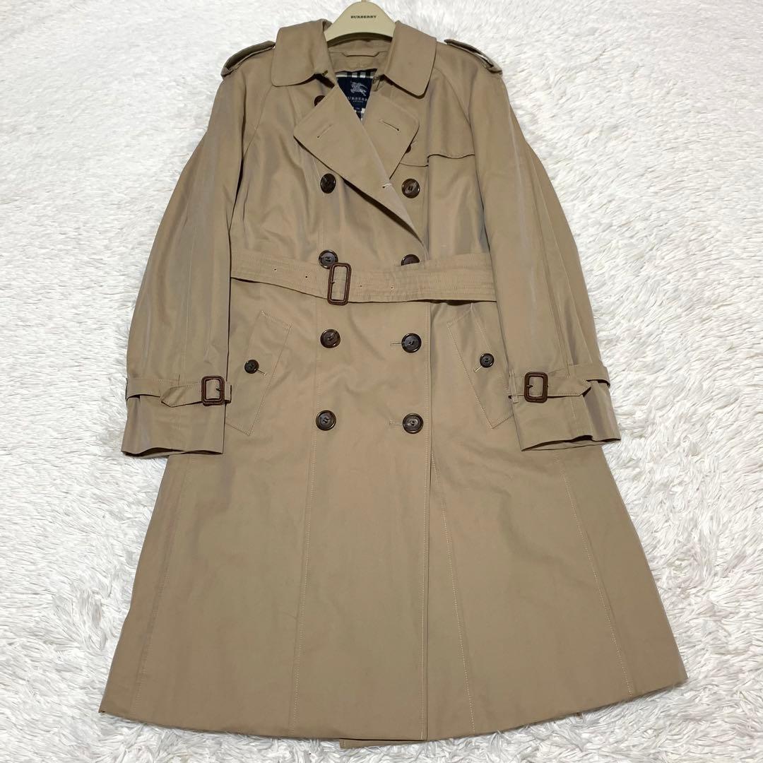 美品　バーバリーロンドン　トレンチコート　ベルト　ノバチェック　ハニーベージュ