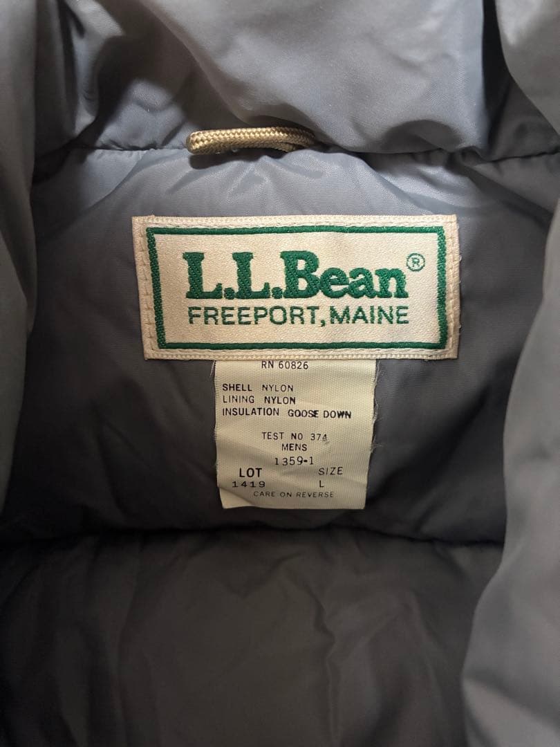 L.L.Bean ダウンベスト L グレー エルエルビーン