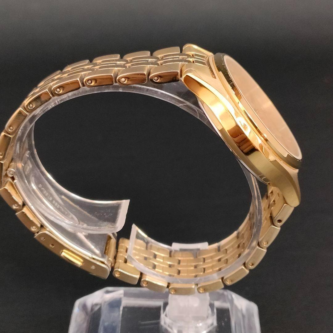 良品　SEIKO　セイコー　ゴールド　V158　ソーラー　腕時計　メンズ　デイト