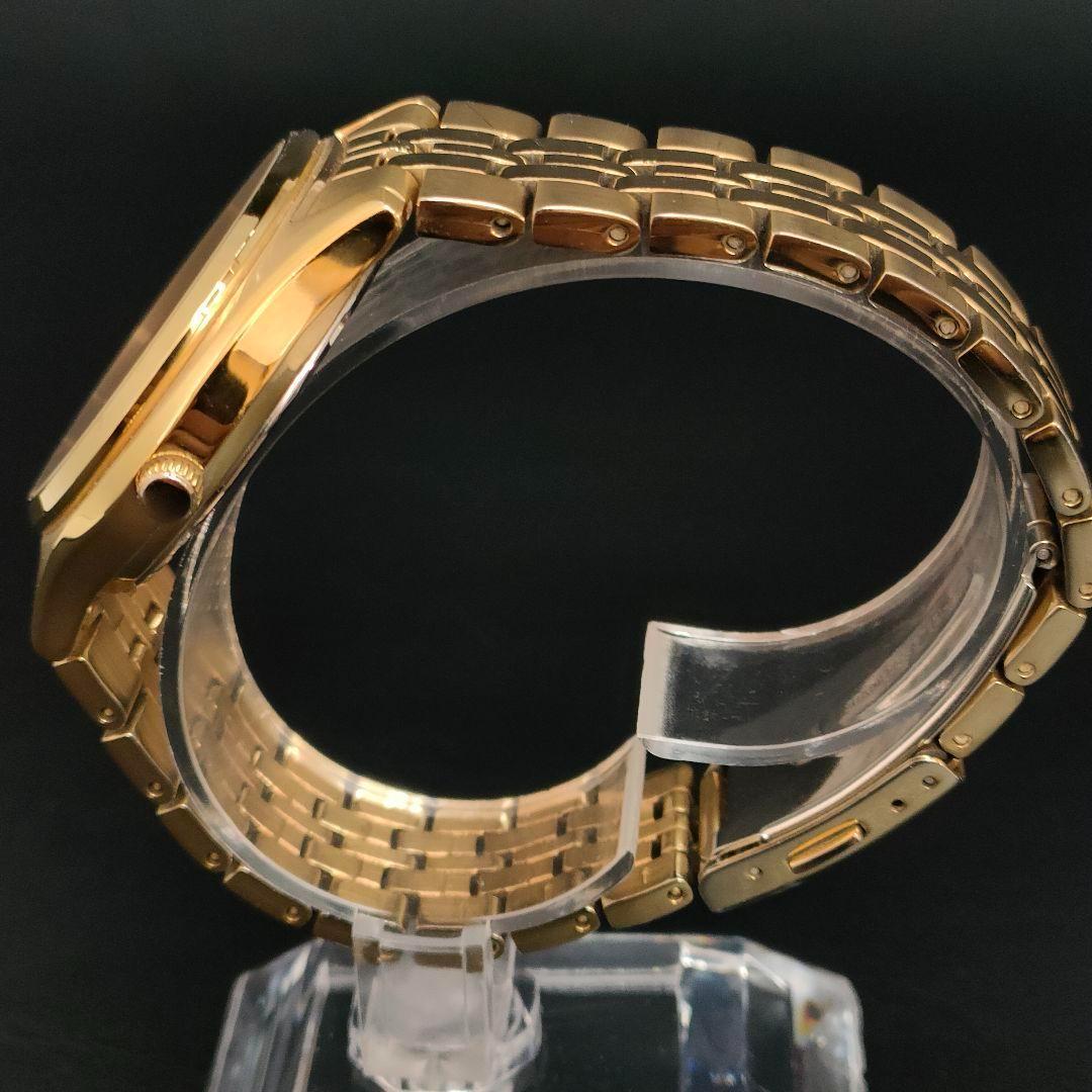 良品　SEIKO　セイコー　ゴールド　V158　ソーラー　腕時計　メンズ　デイト