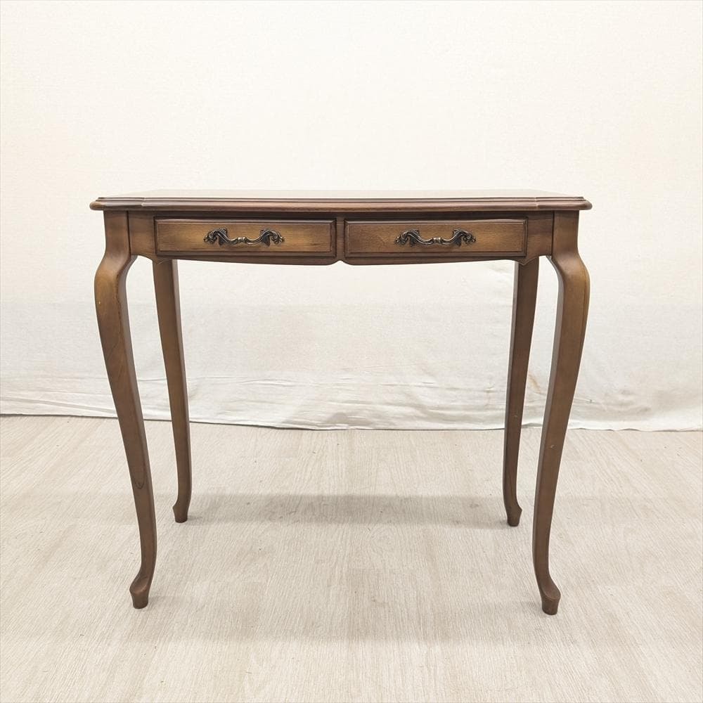 カリモク　ウォールナット　猫脚　コンソール　飾り棚　キャビネット　サイドテーブル