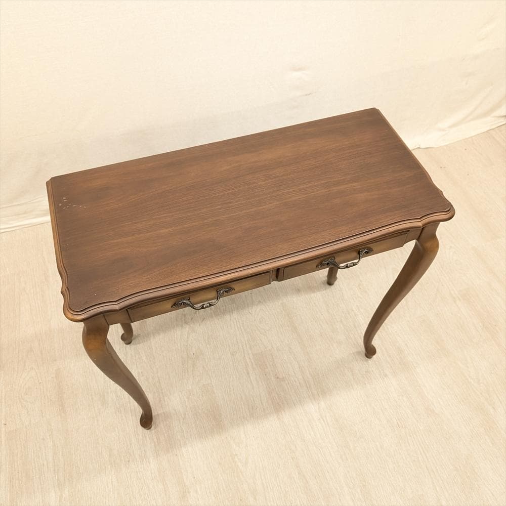 カリモク　ウォールナット　猫脚　コンソール　飾り棚　キャビネット　サイドテーブル