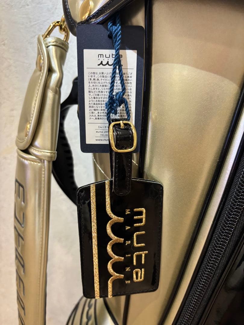 ムータマリン　シャンパンゴールドキャディーバック