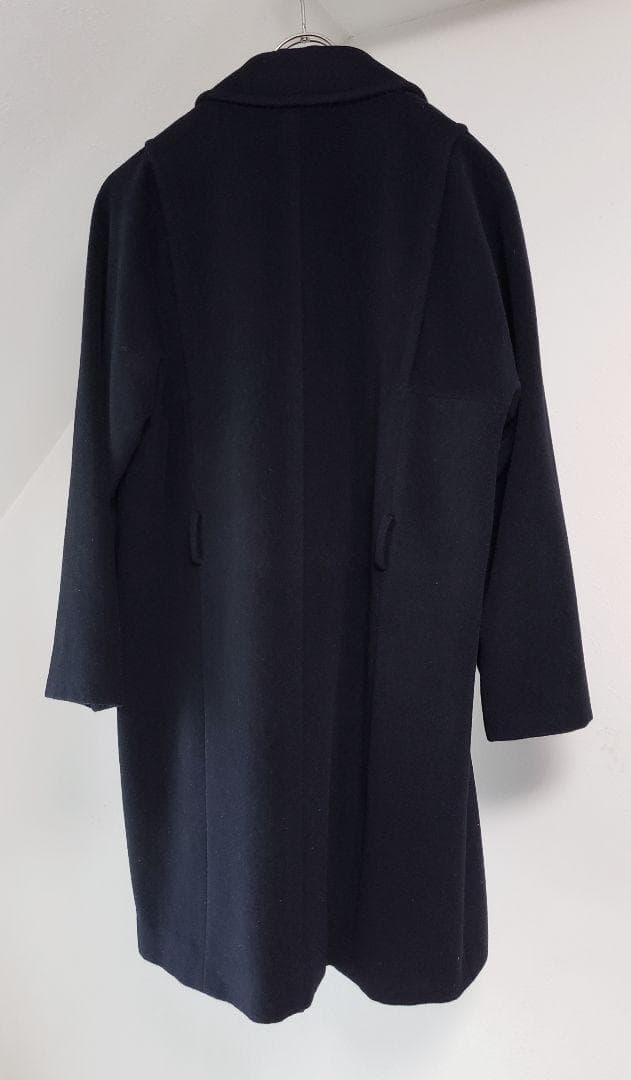   アンゴラ ロングコート カルバンクライン ブラック