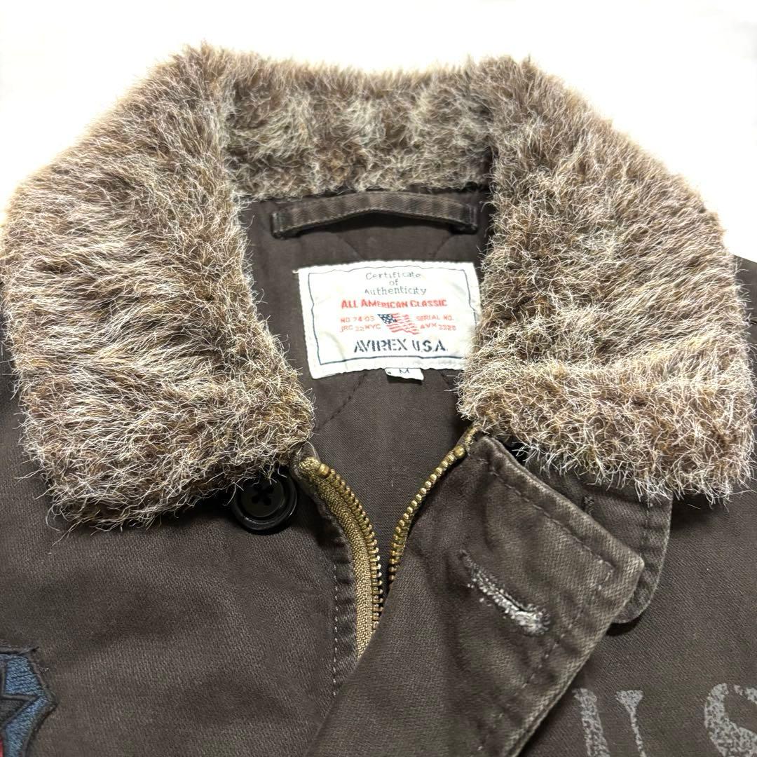 AVIREX ミリタリー N-1 デッキ ジャケット ボア M キルティング