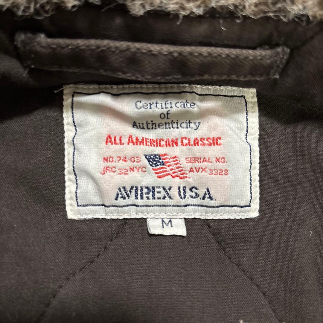 AVIREX ミリタリー N-1 デッキ ジャケット ボア M キルティング