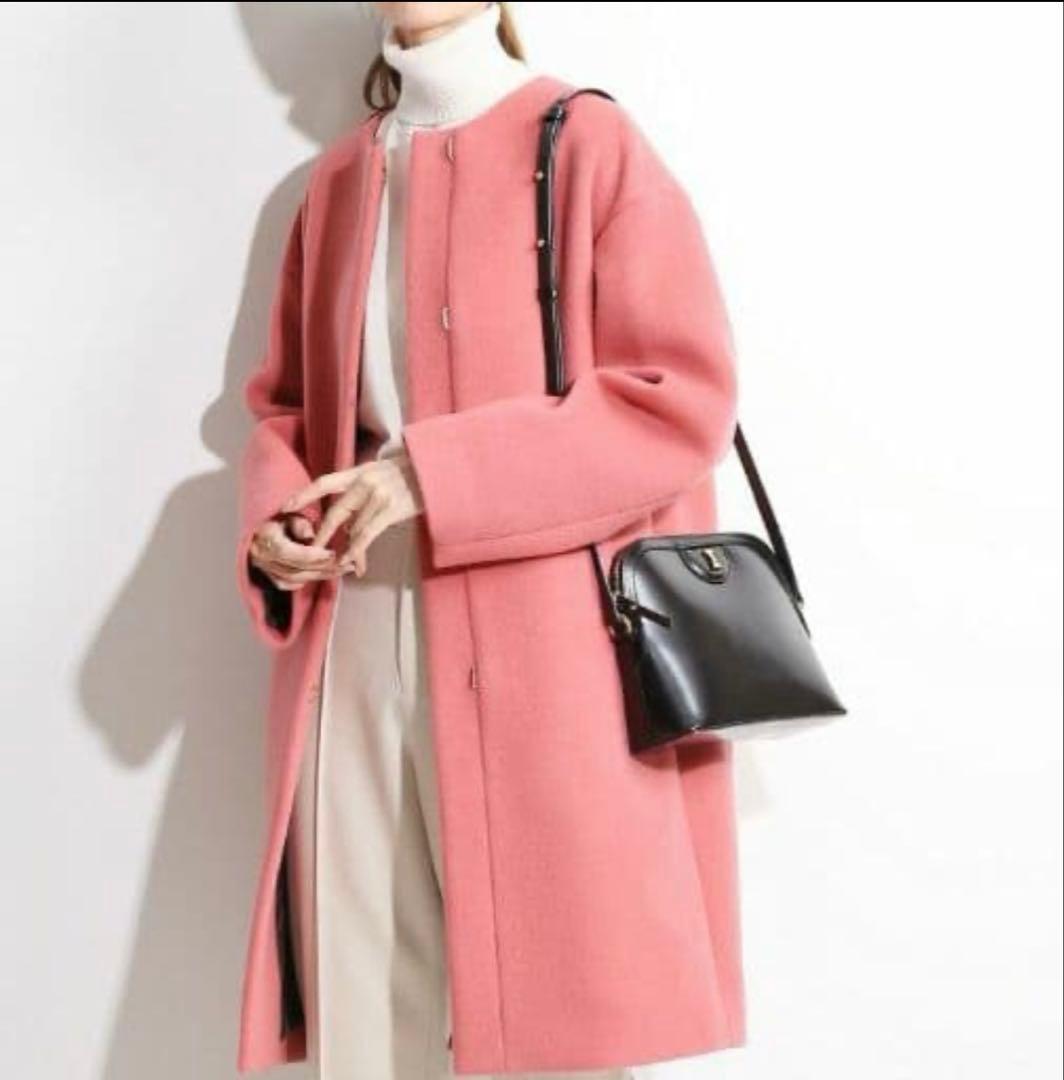 JASMINE【新品】イエナノーカラーコート ピンク 38