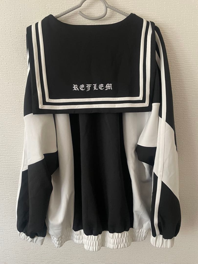 REFLEM レフレム セーラー ジャージ ジャケット ブルゾン ブラック