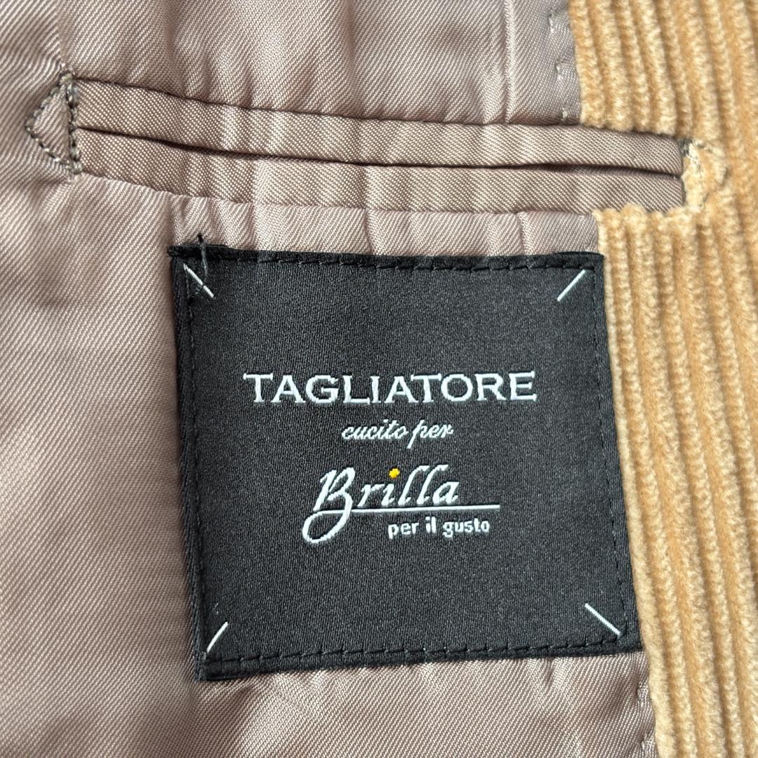 美品 タリアトーレ×ブリッラ コーデュロイ テーラードジャケット ベージュ 44