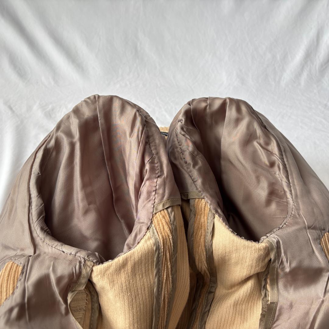 美品 タリアトーレ×ブリッラ コーデュロイ テーラードジャケット ベージュ 44