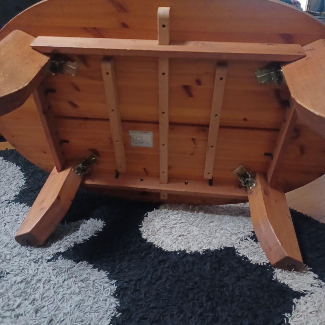 専用 木製楕円形座卓 1200x800x350mm