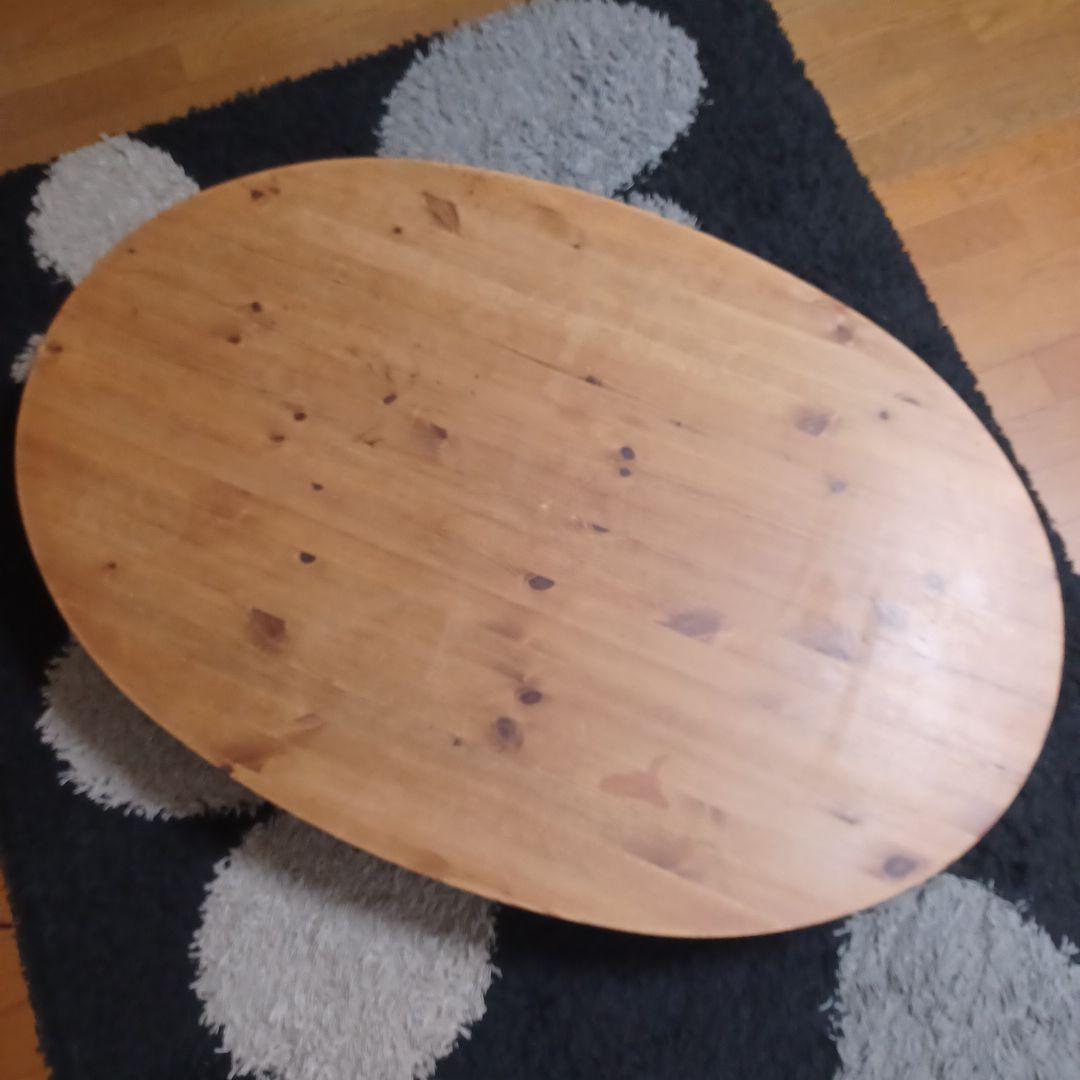 専用 木製楕円形座卓 1200x800x350mm