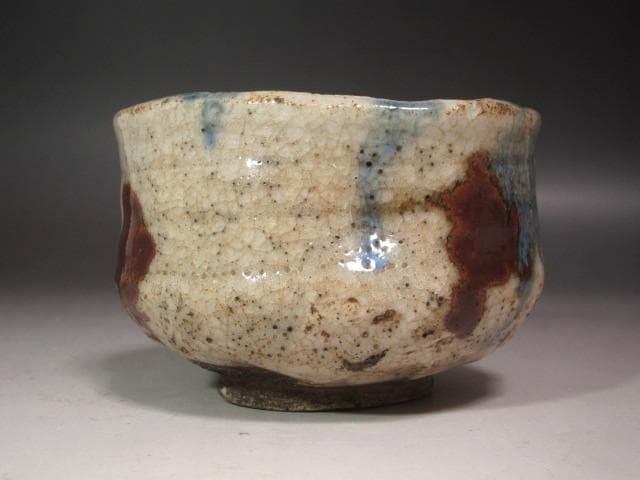 ★　青木木米（聾米）　彩釉茶碗　武者小路　官休庵　十三代　有隣斎の花押★x634