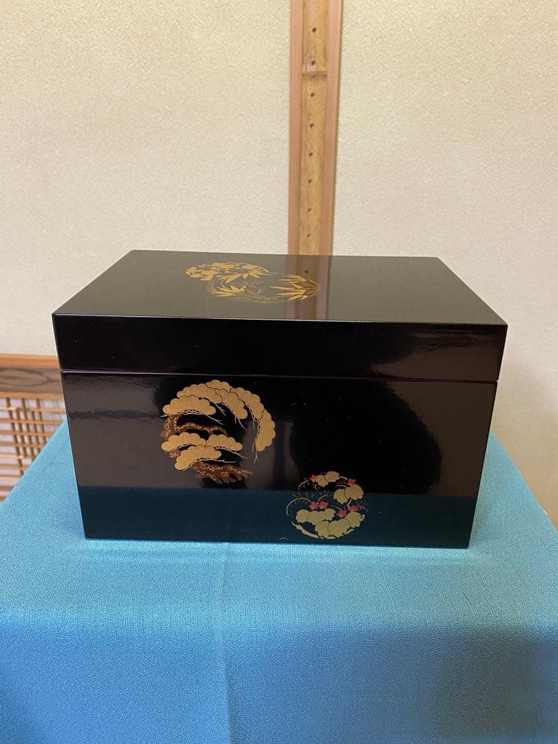 茶道具/茶箱 漆塗り 利休茶箱 工芸品 紙箱