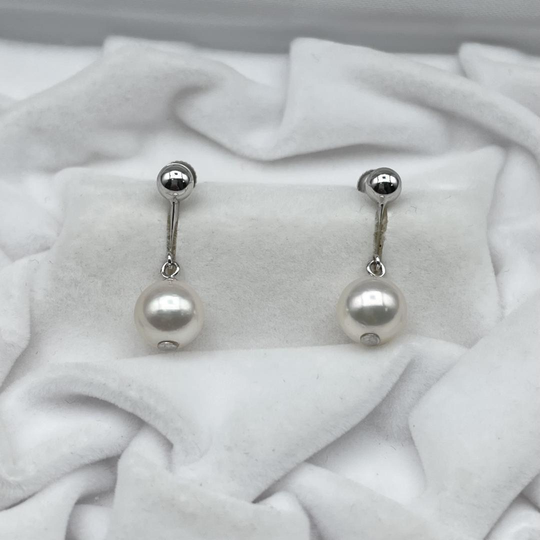 アコヤ真珠 花珠 真珠総合研究所鑑別書 約7-7.5 ネックレス イヤリング